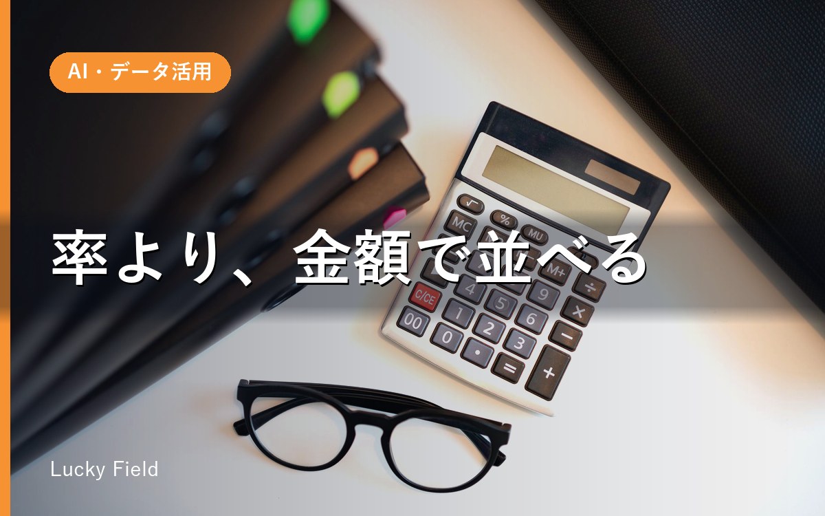 作業効率の計算方法。率では改善が始まりません